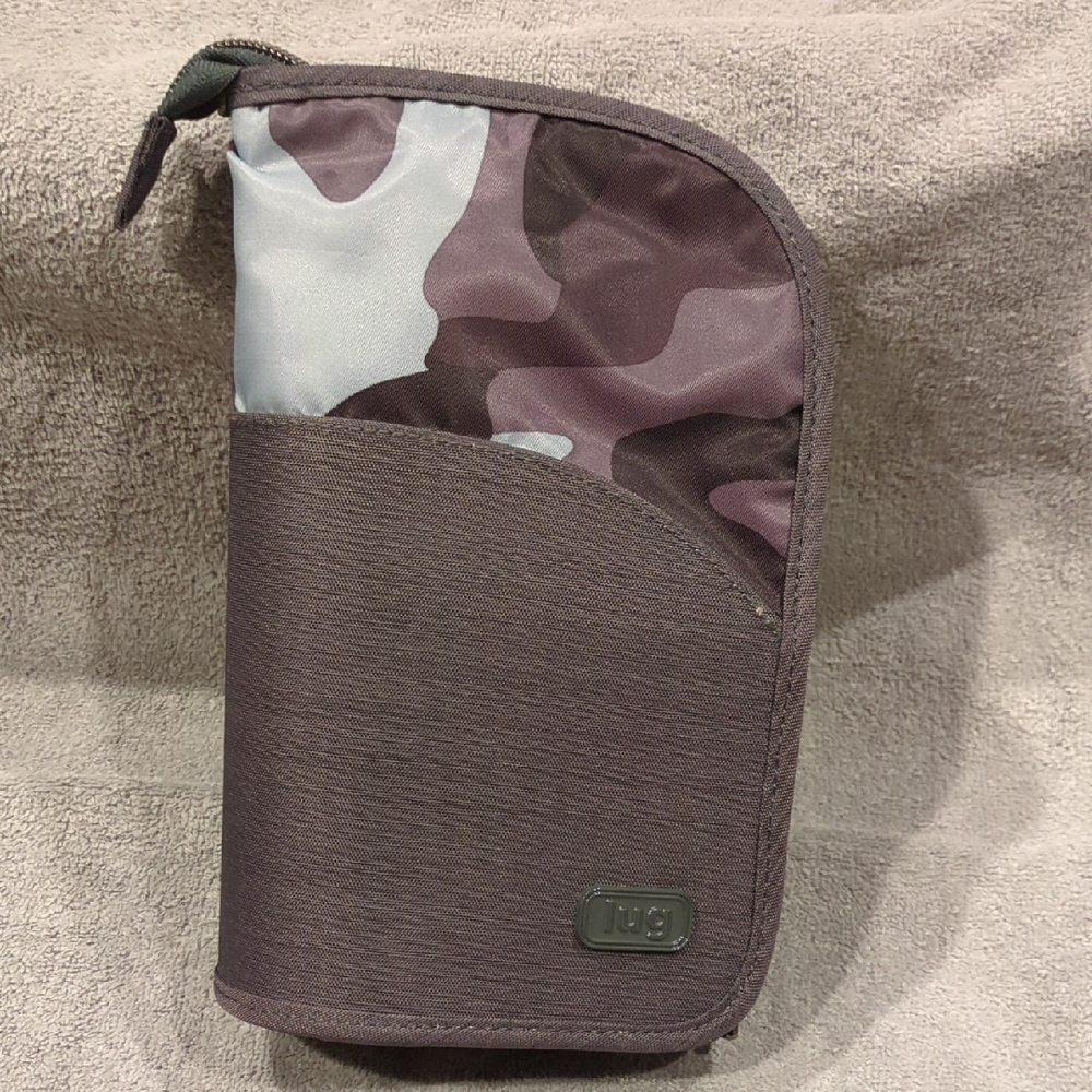 Lug Camouflage Cosmetic Bag - Purple and Gray